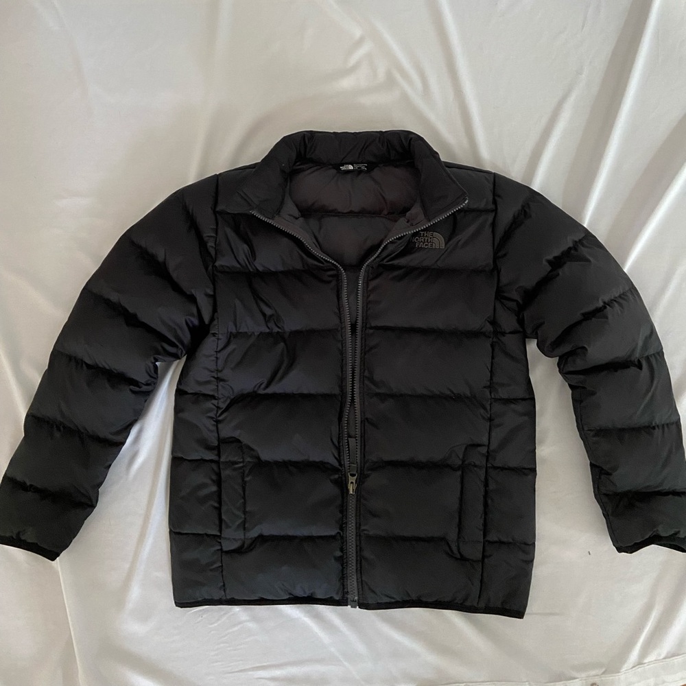 Boys Black North Face Puffer Coat, Large 14-16, Excellent condition